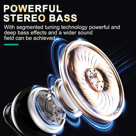 AHORALA earbuds in-ear fit for secure, comfortable wear.