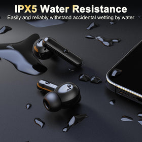 AHORALA earbuds IPX5 waterproof protect against sweat.