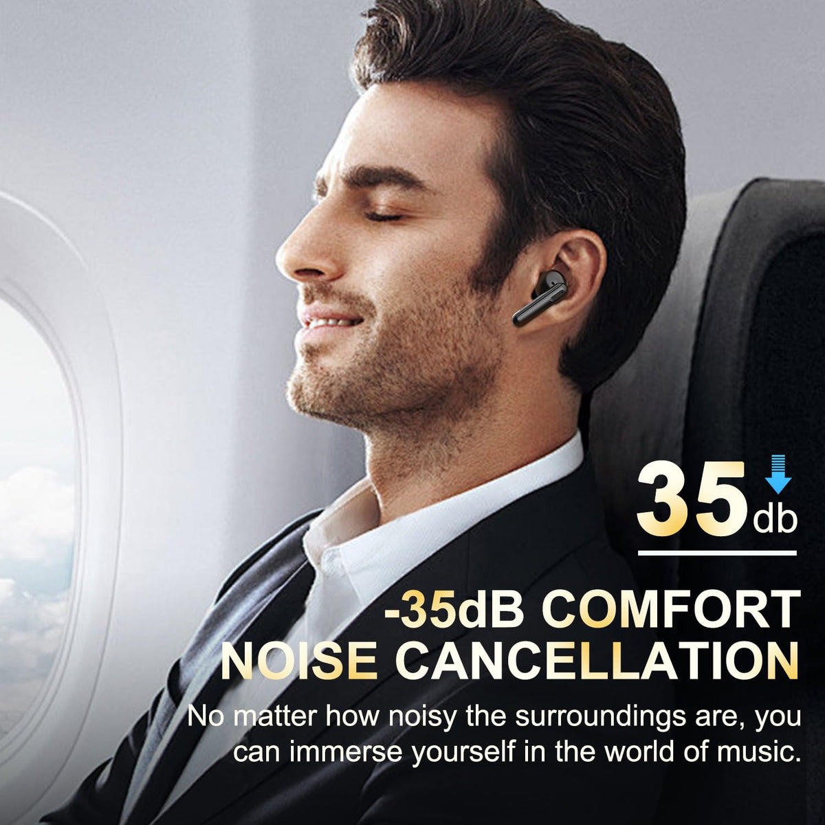 AHORALA earbuds LED charging display shows battery at a glance.