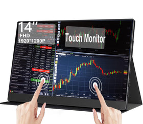 AHXJKA portable touchscreen monitor front view with vivid display for on-the-go use