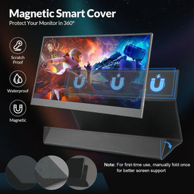 AHXJKA 14-inch IPS HDR panel close-up showing vibrant color and wide angles