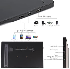 AHXJKA compact travel monitor demonstrating easy portability