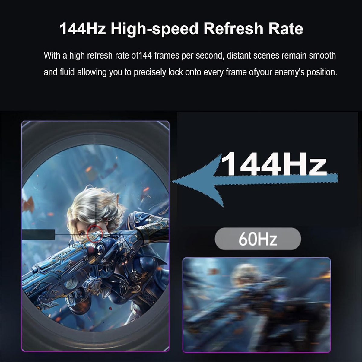 AHXJKA IPS panel close-up highlighting vivid color accuracy.