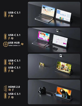 AHXJKA travel-ready monitor sized for light, portable setups.