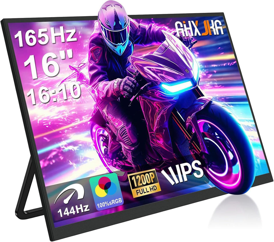 AHXJKA portable monitor 16-inch 165Hz for smooth gaming on the go