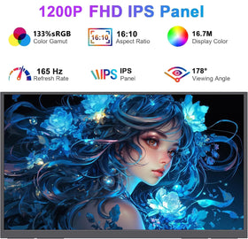 AHXJKA monitor with 1920x1200 resolution for sharp work and media