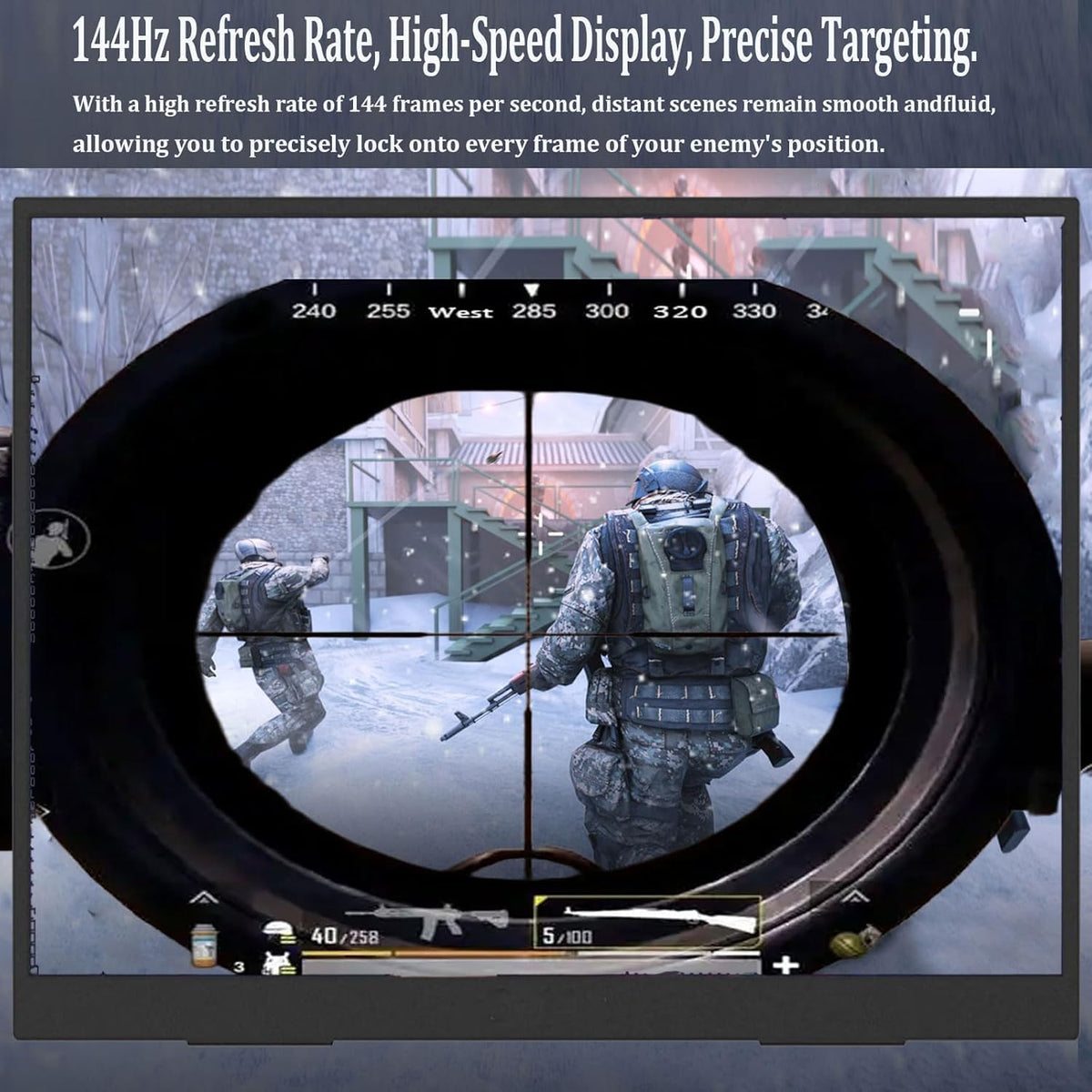 AHXJKA travel-friendly monitor ready for on-the-go gaming and work