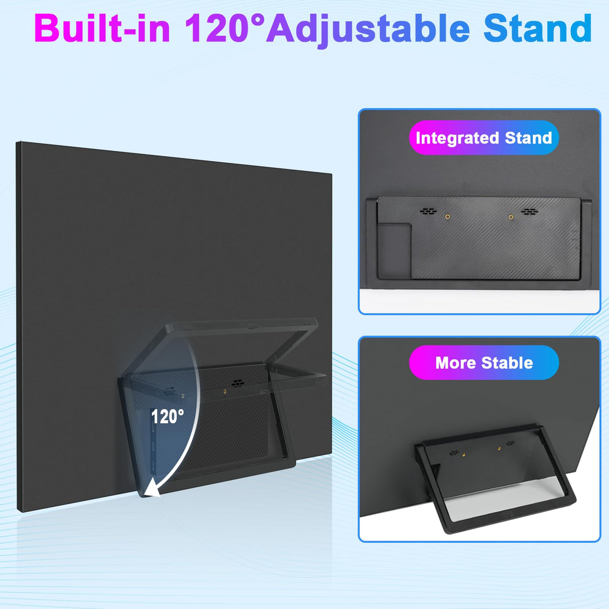 AHXJKA VESA mounting enables a clean, flexible workstation setup