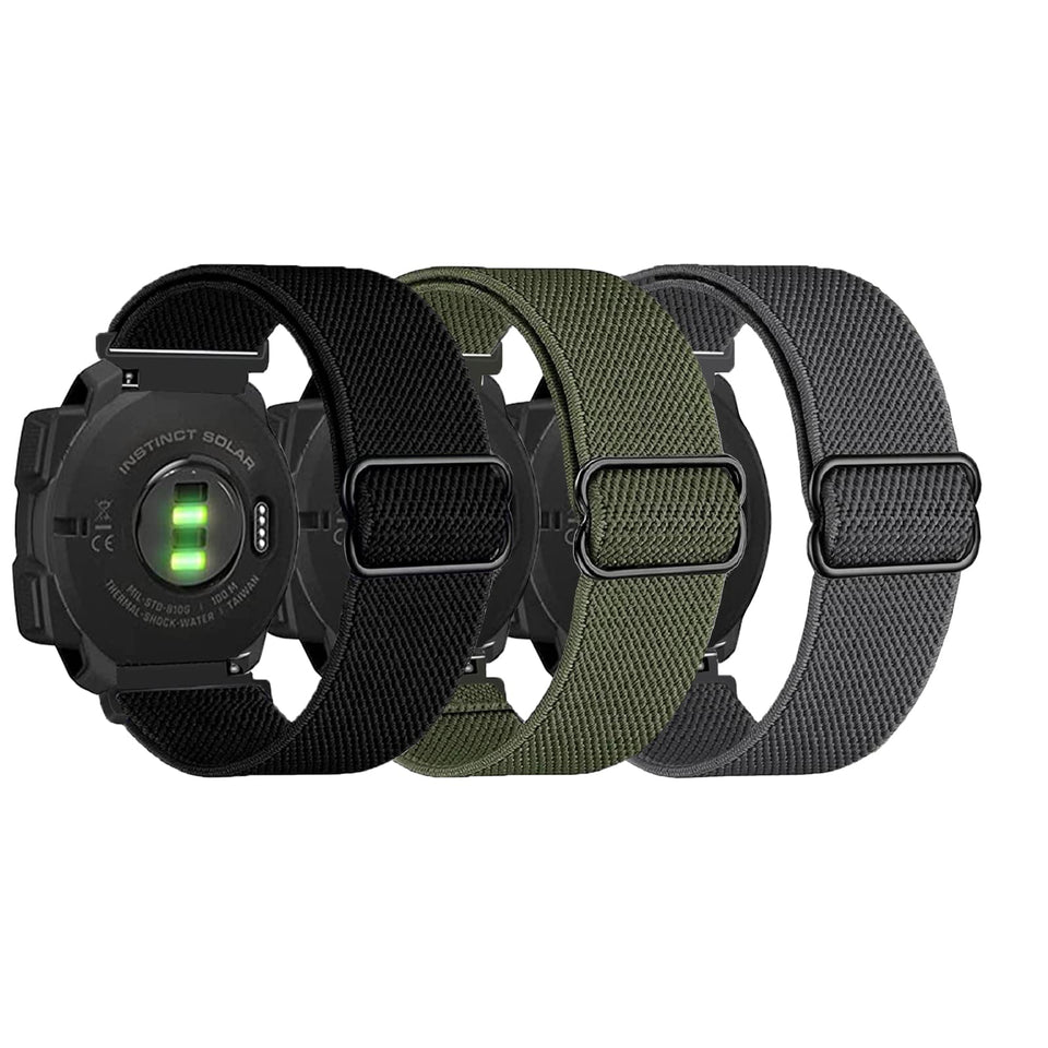 AHXLL three-pack nylon bands front packaging shows colors and compatibility benefit