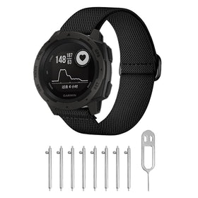 AHXLL band installed on Garmin Instinct showing secure fit and sporty look