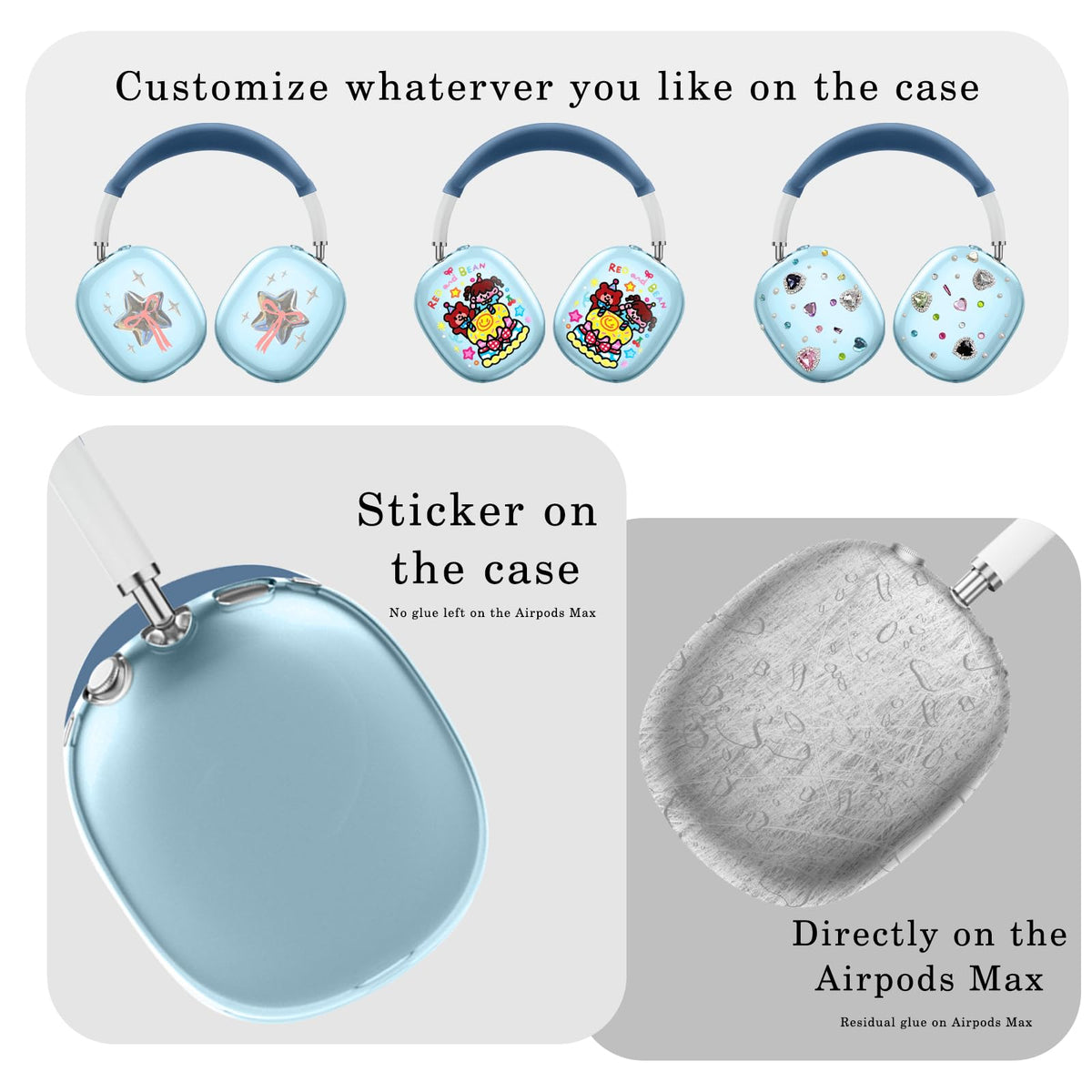 Aiaabq AirPods Max case cover provides 360 degree protection against bumps and dust.