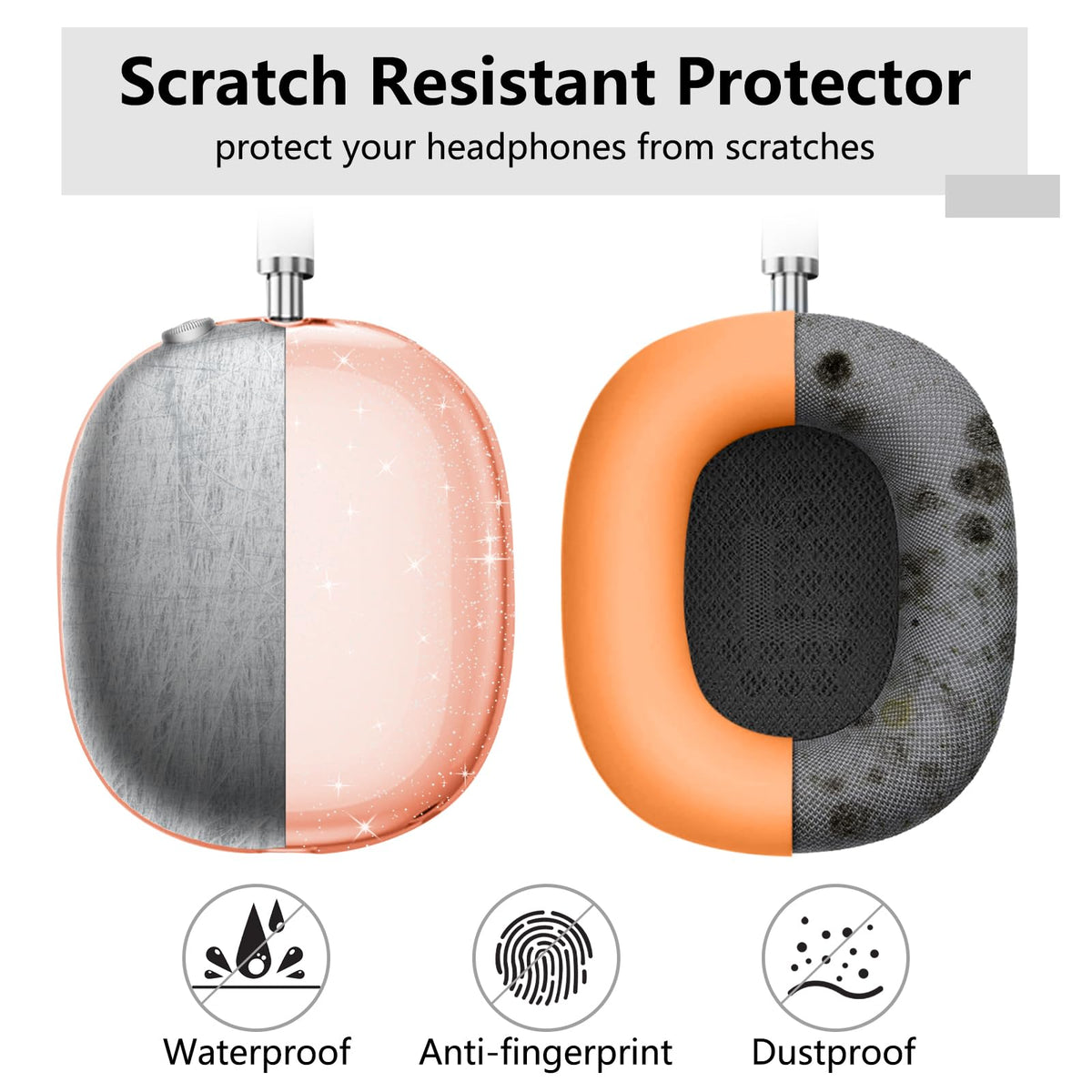 Aiaabq AirPods Max case cover bottom view emphasizing secure bottom protection