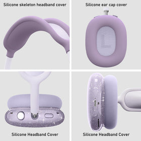 Aiaabq AirPods Max case cover clear TPU silicone layer for protection while showing design