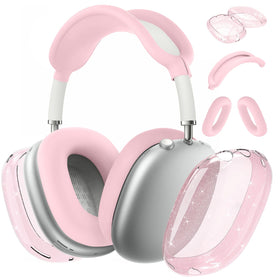 Aiaabq AirPods Max case cover in clear TPU offers a precise fit and scratch protection.