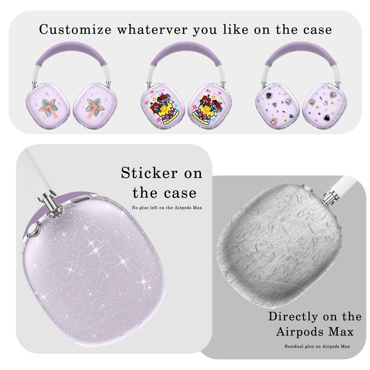 Aiaabq AirPods Max case cover easy snap-on installation with no tools
