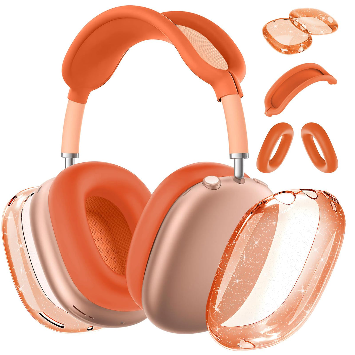 Aiaabq AirPods Max case cover front view showing scratch-resistant silicone protection