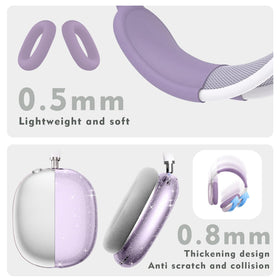 Aiaabq AirPods Max case cover side view highlighting secure fit with minimal bulk