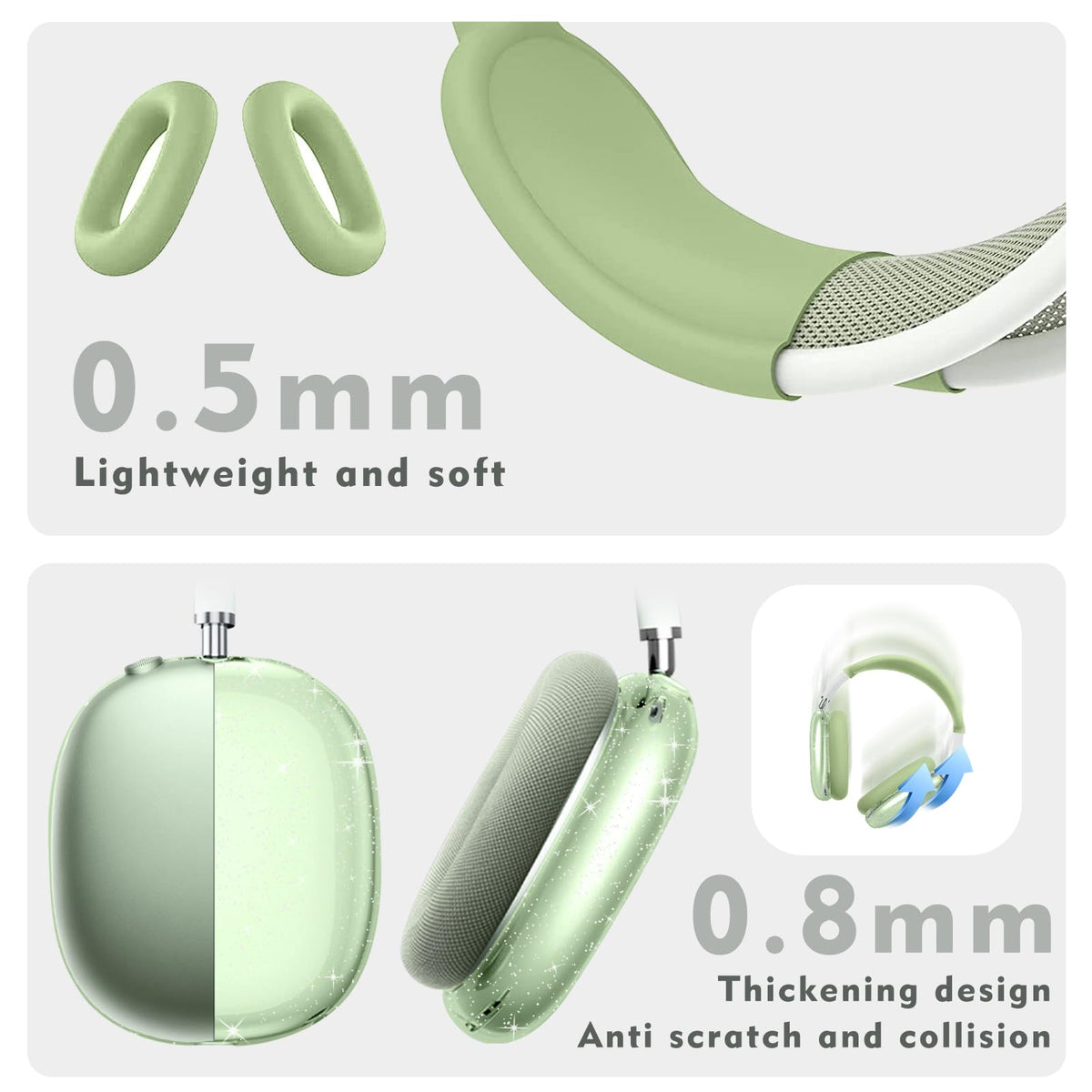 Aiaabq AirPods Max side view highlights snug fit without bulk