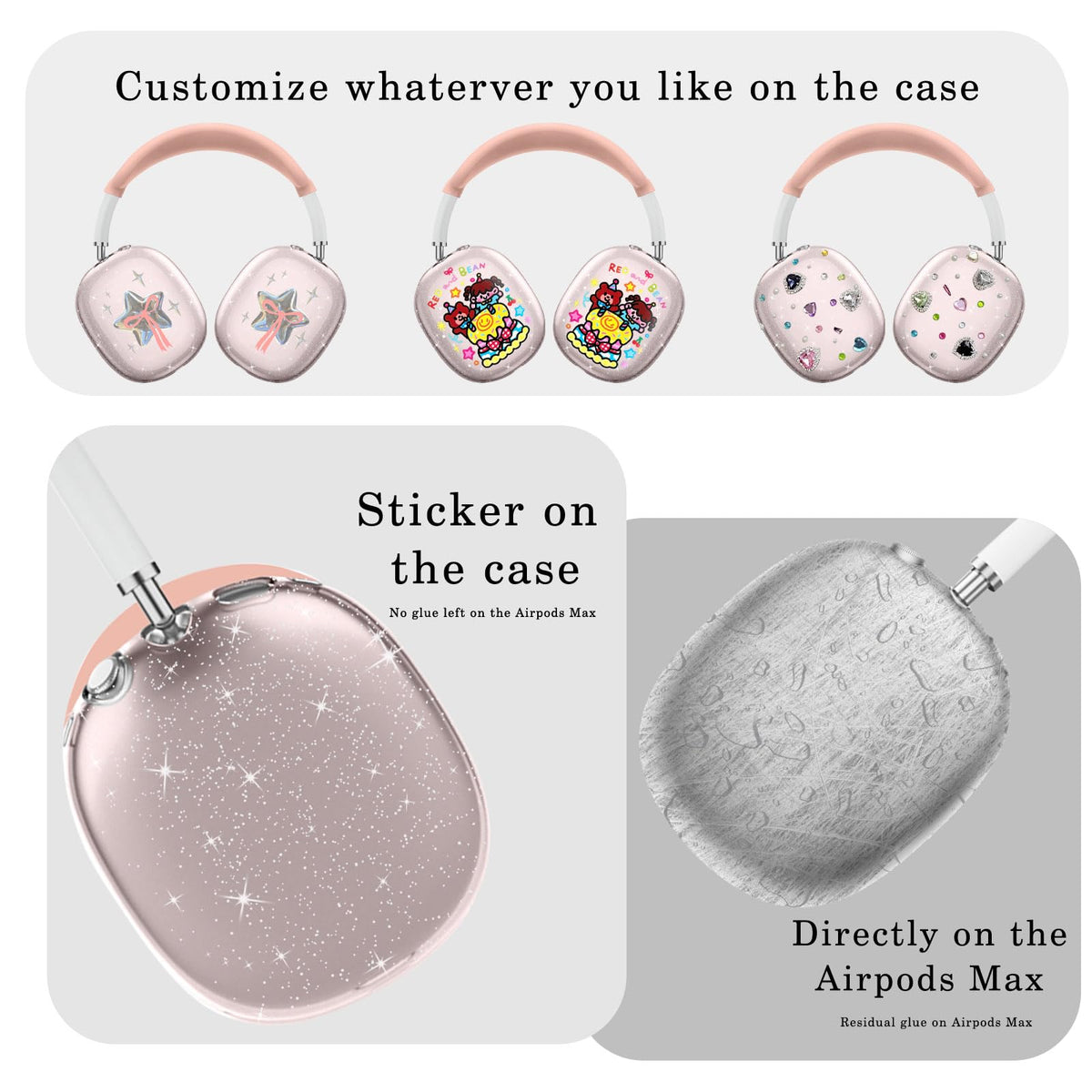 Aiaabq AirPods Max cover maintains a sleek look with fingerprint resistance.