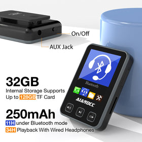 Aiandcc MP3 player built-in equalizer with multiple sound modes for customization.