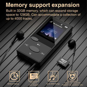 Aiandcc mp3 player offers long playback up to 48 hours.