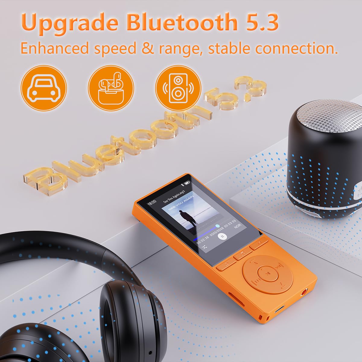 Aiandcc boxed with earphones and cable showing ready‑to‑use kit and travel convenience benefit
