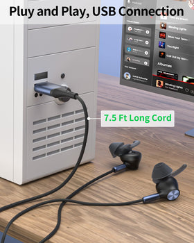 AIAUXAI headset with ear fins hook for secure comfort