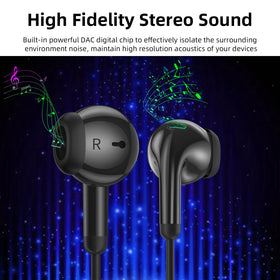AIAUXAI earbuds used by commuter showing reliable wired convenience