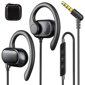 AIAUXAI open-ear headphones with 3.5mm plug, front view for daily comfortable wear.