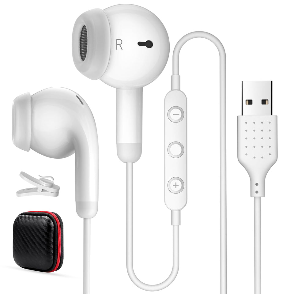 AIAUXAI USB earbuds with compact design for comfortable daily use