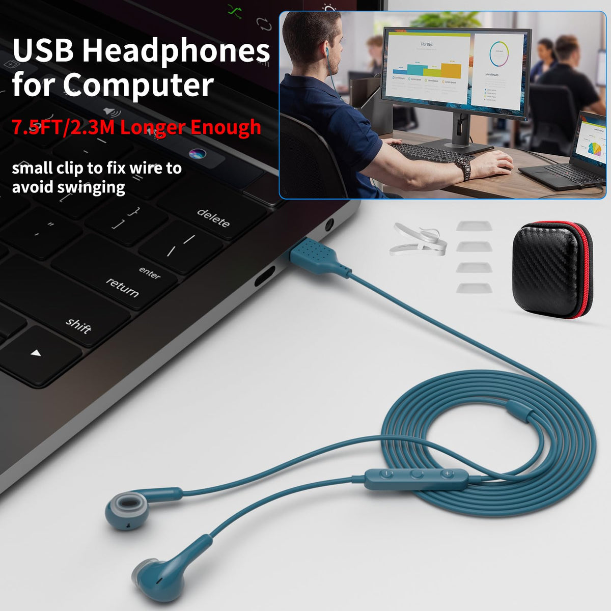 AIAUXAI earphones with inline control for easy mute and volume adjustments.