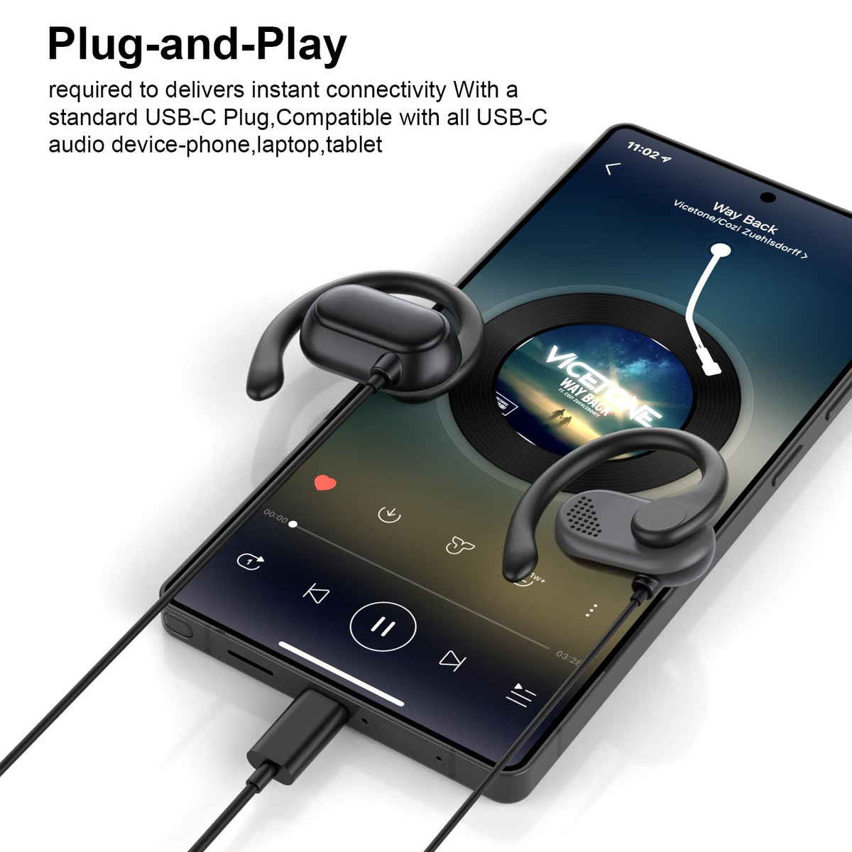 AIAUXAI wide compatibility with iPhone and Samsung USB-C devices.