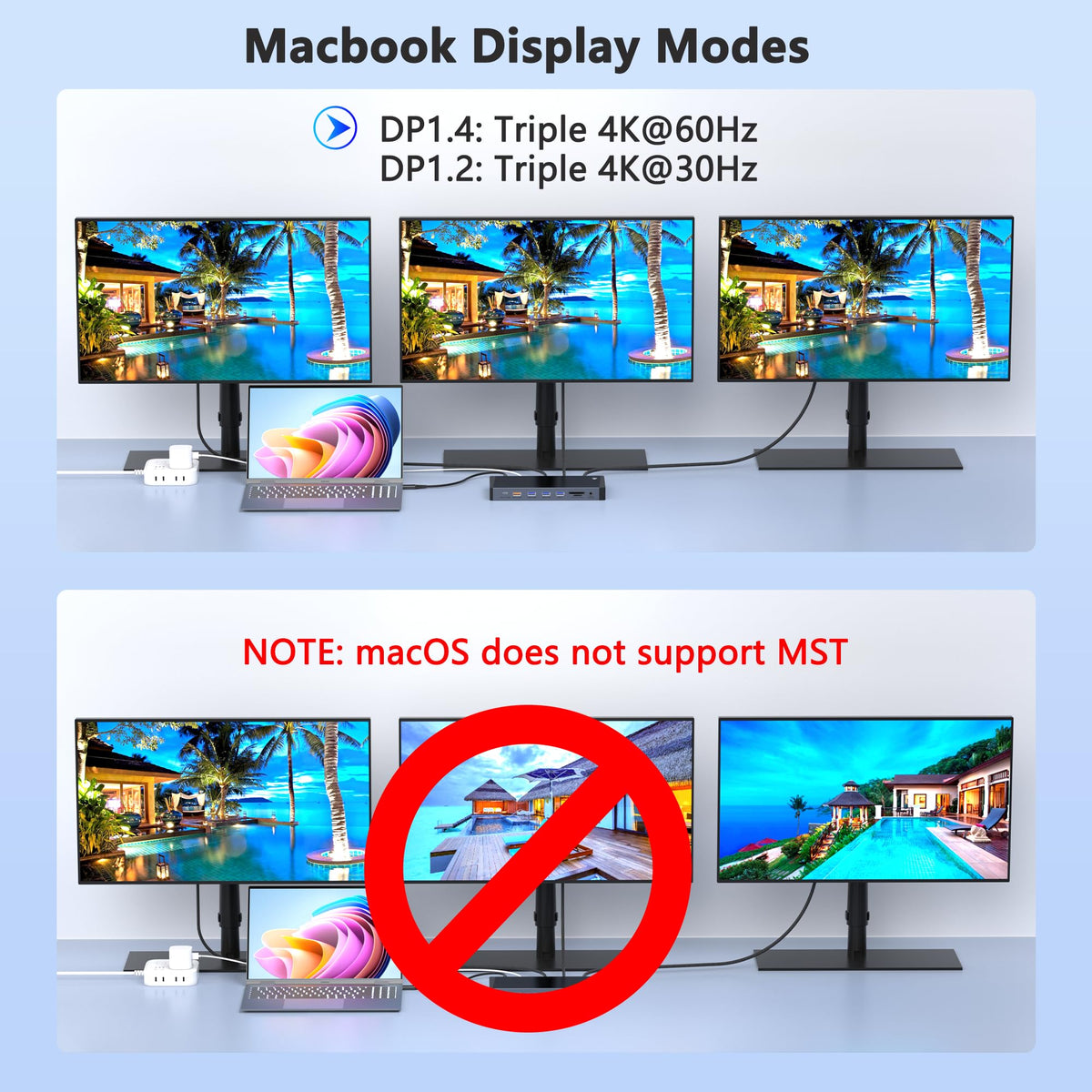 Aibilangose 4K at 60Hz HDMI and DisplayPort delivers crystal-clear visuals