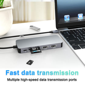 SD/TF card reader on Aibilangose dock facilitating quick file transfers
