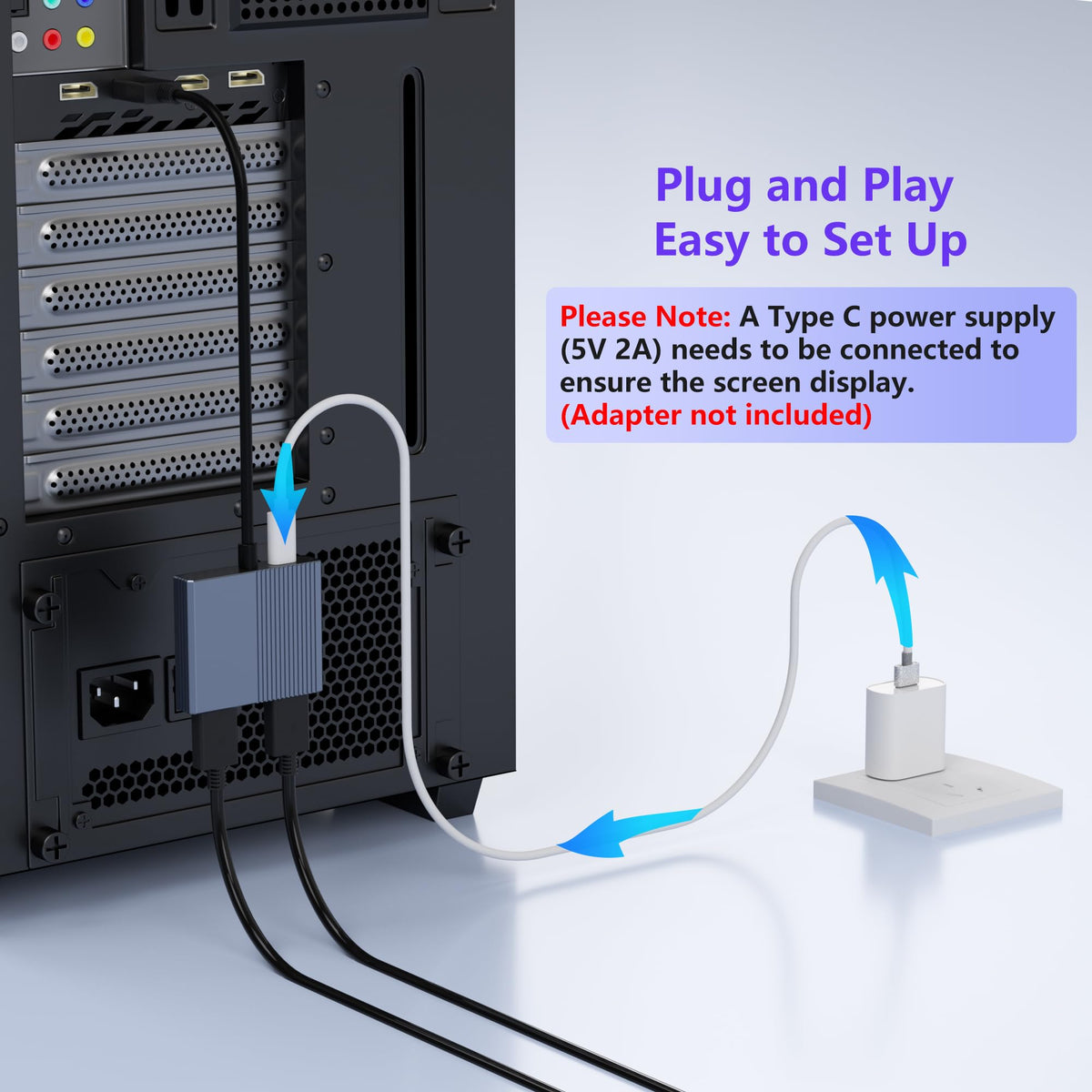 Aibilangose DP to HDMI cable pair ready for reliable signals