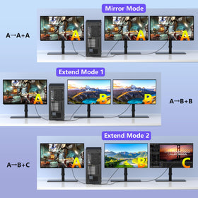 Aibilangose dual-monitor extended desktop on a laptop setup