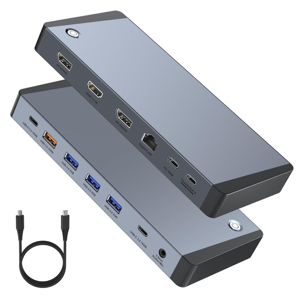 Aibilangose front panel showing ports and tidy cable organization benefit productivity