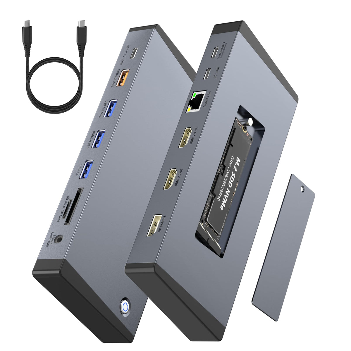 Aibilangose docking station with triple monitor setup for seamless multitasking