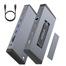 Aibilangose docking station with triple monitor setup for seamless multitasking