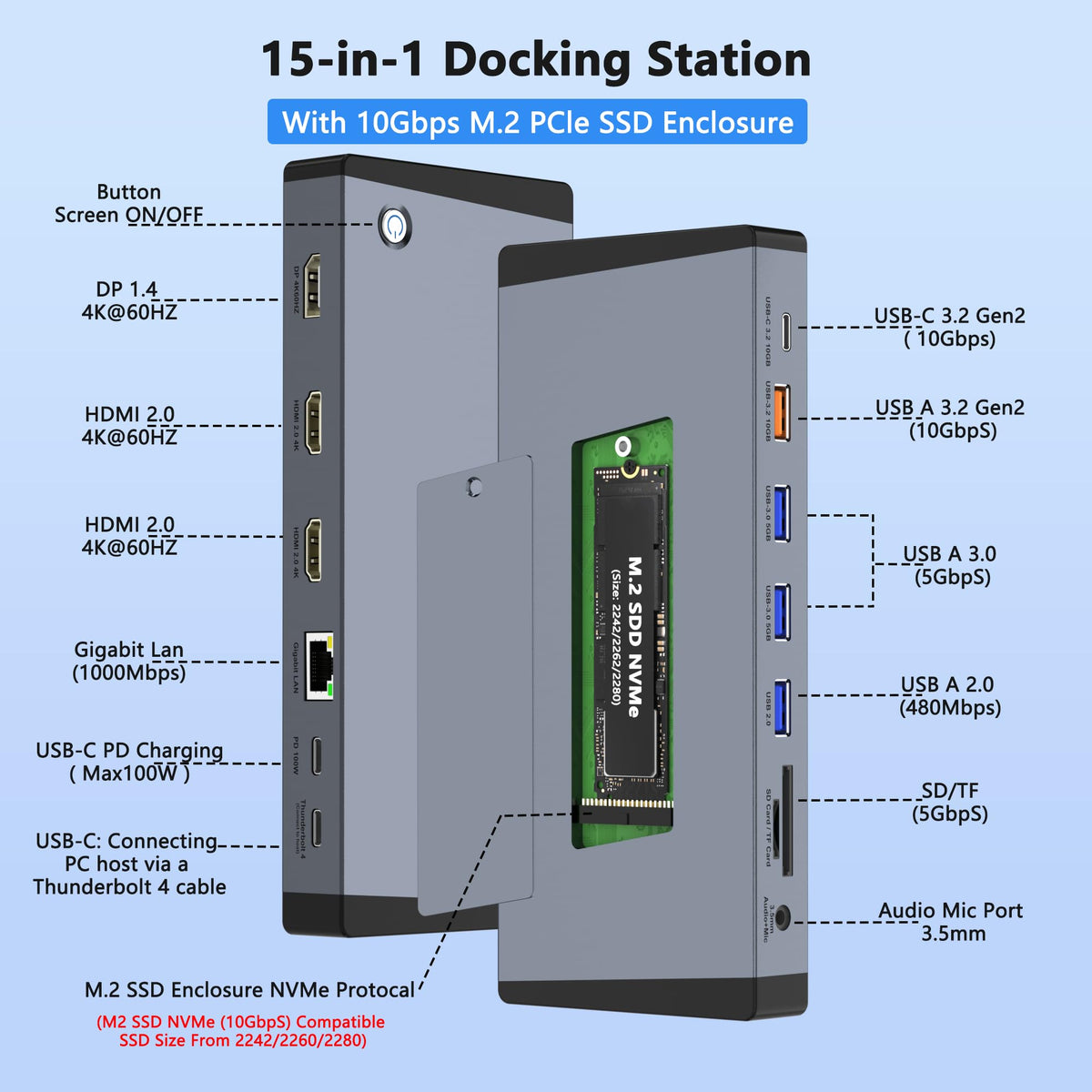 Aibilangose M.2 NVMe SSD slot enables fast storage expansion on demand
