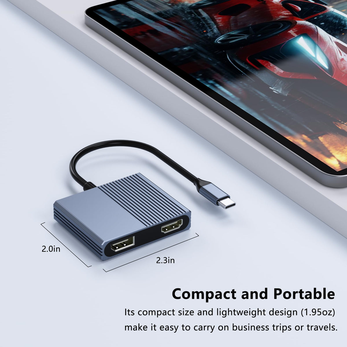 Aibilangose USB-C hub is travel-friendly for quick setups.