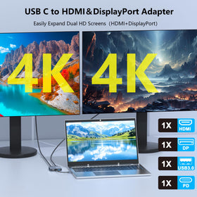 Aibilangose USB-C hub with USB 3.0 for fast peripheral connections.
