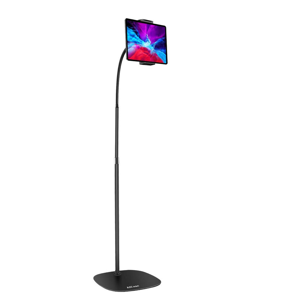 AICase front view of aluminium stand showing overall form and stability