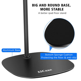 AICase extended pole at full height illustrating adjustable range benefit