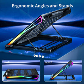 AICHESON in-use on a gaming desk with laptop, enhances gaming performance