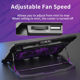 AICHESON in-use on desk with gaming laptop for temperature control benefit