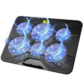Aicheson laptop cooling pad with six fans delivering effective cooling