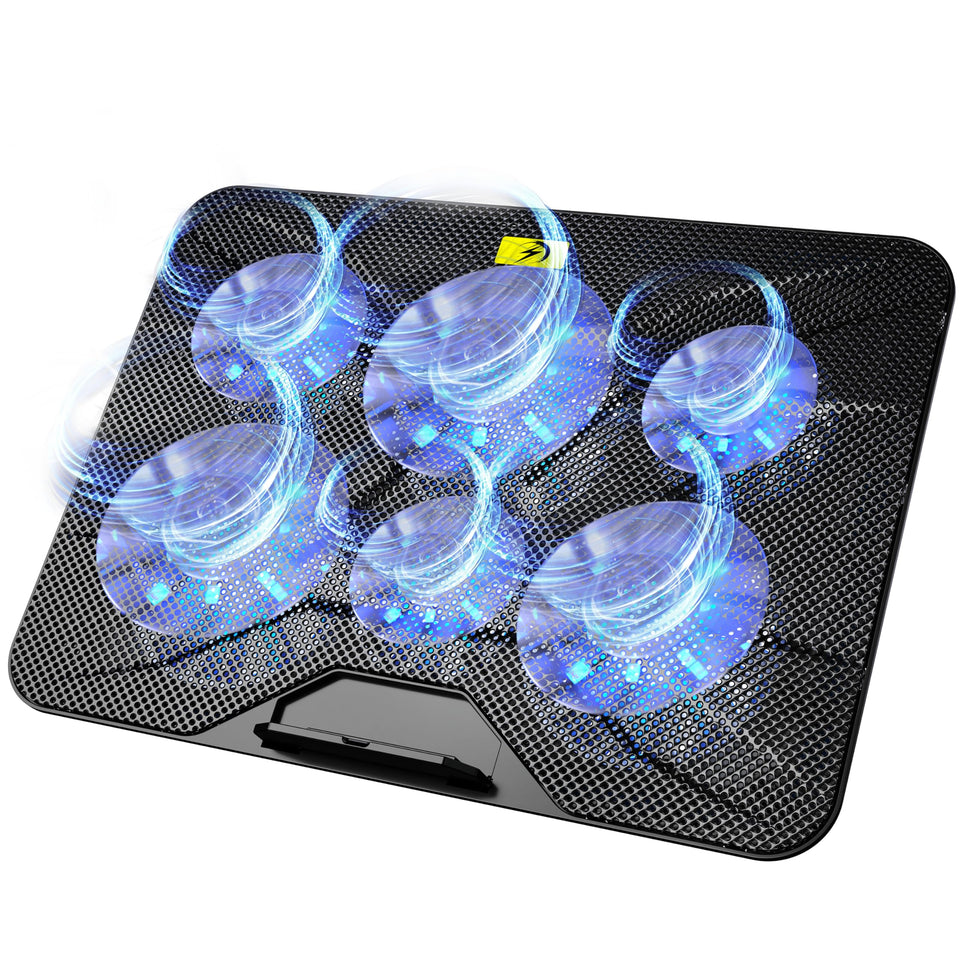 Aicheson laptop cooling pad with six fans delivering effective cooling