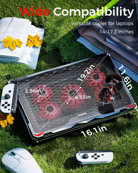 AICHESON cooling pad with laptop in use showing stable cooling and comfort benefit