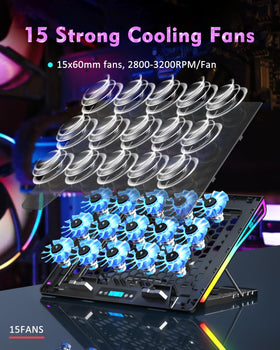 AICHESON close-up of 15 fans highlighting powerful cooling performance